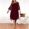 Women's Summer Dress 2022 Plus Size Party Dress Ladies Elegant Mesh Sleeve Casual Dress Wedding Club Outfits Women Clothing 6XL