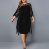Women's Summer Dress 2022 Plus Size Party Dress Ladies Elegant Mesh Sleeve Casual Dress Wedding Club Outfits Women Clothing 6XL