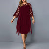 Women's Summer Dress 2022 Plus Size Party Dress Ladies Elegant Mesh Sleeve Casual Dress Wedding Club Outfits Women Clothing 6XL
