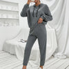 Women's Tracksuit Casual Loose Women's Suit Set Woman 2 Pieces Hoodies Sweatshirt Trouser Suits Winter Solid Hoody Pant Sets