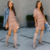 Women's V-neck pleated lace hem simple short sleeve dress Summer Dress Sexy V-Neck Tassel Party Dresses