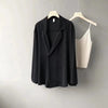Women's White Blazer Suit Jacket  Spring and Autumn Thin British Style Loose Drape Small Jacket Office Lady Ladies Tops Coat