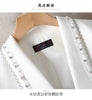 Women's White Suit Jacket Autumn 2022 Heavy Industry Beaded Small Coat