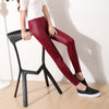 Women's and girl's Imitation Leather Slim Leggings Plus Size Lederhosen S M L XL XXL XXXL nine points Mid-waist Pants