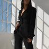 Women's cardigan long-sleeved top two-piece autumn women's high waist sexy package hip skirt professional