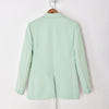 Women's green blazer French brand office ladies one-button elegant  blouse