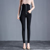 Women's high waist Skinny Jeans trousers Women Simple black blue Stretch Cotton casual jeans Pencil Denim Pants