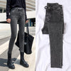 Women's jeans 2022 autumn double buckle high waist Korean version of all-match Slim Harajuku women's chic casual
