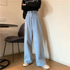 Women's jeans autumn Korean version  traf Pants solid color high waist straight loose wide-leg jeans casual loose Women's pants