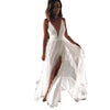 Women's beach skirt sexy suspender dress split dress