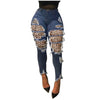Women's pants Button High Waist Pocket Leopard Hole Jeans Trousers Slim Denim Pants jeans women harajuku 2022