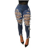 Women's pants Button High Waist Pocket Leopard Hole Jeans Trousers Slim Denim Pants jeans women harajuku 2022