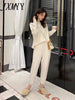 Women's suit Knitted 2 pieces Set Tracksuits Women Autumn Thick Warm O-neck Loose Sweater+Ankle-Length Pants Warm Cashmere Suit