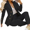 Women's suit Long Sleeve Blazer Pants Suit Outfits Solid Color Business Suit Office Lady Tracksuit Two Piece Set Брючные костюмы