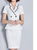Women's suit skirt spring and autumn women's double-breasted slim suit skirt women's suit two-piece suit (jacket + skirt)