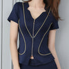 Women's suits summer short Slim V-neck Short sleeve jacket skirt Business OL Formal Skirt Suits   2366