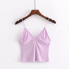 Women sexy bustier crop tops Cotton bralette female tops Deep V Neck Pfeiffer Tank tops Camis Slim camisole