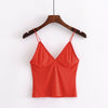Women sexy bustier crop tops Cotton bralette female tops Deep V Neck Pfeiffer Tank tops Camis Slim camisole