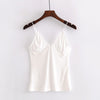Women sexy bustier crop tops Cotton bralette female tops Deep V Neck Pfeiffer Tank tops Camis Slim camisole