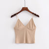 Women sexy bustier crop tops Cotton bralette female tops Deep V Neck Pfeiffer Tank tops Camis Slim camisole