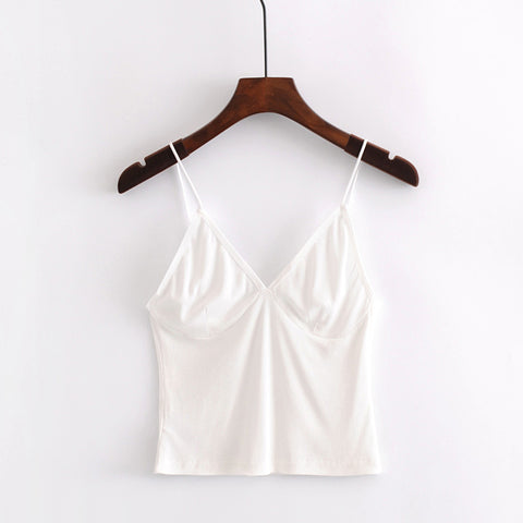 Women sexy bustier crop tops Cotton bralette female tops Deep V Neck Pfeiffer Tank tops Camis Slim camisole