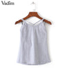 Women sexy sleeveless camis tank tops spaghetti strap shirts basic solid color ladies summer casual blouse blusas WT310