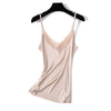 Women silk camis 30% Natural silk and lace camisoles Bottoming shirt Black Purple White 2022 New Summer TOP