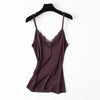 Women silk camis 30% Natural silk and lace camisoles Bottoming shirt Black Purple White 2022 New Summer TOP
