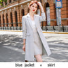 Women suits Slim autumn winter Houndstooth Blazers skirt   Women skirt suits Women set suits 1021