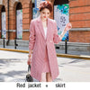 Women suits Slim autumn winter Houndstooth Blazers skirt   Women skirt suits Women set suits 1022