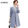 Women suits Slim autumn winter Houndstooth Blazers skirt   Women skirt suits Women set suits 1022