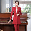 Women suits Slim autumn winter stripe long Blazers jacket pants 2-piece set OL Formal Women pants suits Woman set suits 1019