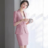 Women suits summer Half sleeve blazers skirt Office Lady Formal Work clothes women skirt suits woman set suits 856