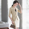 Women suits summer Half sleeve blazers skirt Office Lady Formal Work clothes women skirt suits woman set suits 856
