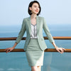 Women suits summer Half sleeve stripe blazers skirt Office Lady Formal Work clothes women skirt suits woman set suits 20902