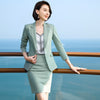 Women suits summer Half sleeve stripe blazers skirt Office Lady Formal Work clothes women skirt suits woman set suits 20902