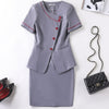 Women suits summer  blazers skirt Office Lady Formal Work clothes women skirt suits woman set suits 2120