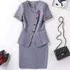 Women suits summer  blazers skirt Office Lady Formal Work clothes women skirt suits woman set suits 2120