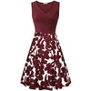 Women summer V- Neck dress ladies boho Casual Flowers Printing Loose dress female Swing plus size Sleeveless tank Dress vestidos