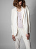 Women white Suit Coats 2023 Spring Single Button Straight Long Sleeve Cardigan Office Lady Blazers