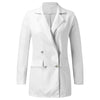 Womens Belted Wool Coat Womens Casual Pocket Office Blazer Draped Front Cardigan Jacket Work Suit