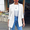 Womens Belted Wool Coat Womens Casual Pocket Office Blazer Draped Front Cardigan Jacket Work Suit
