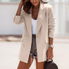 Womens Black Oversized Blazer Jacket Office Ladies Long Sleeve Double Breasted Coat Blazer Elegant Female Outerwear Chic Blazers