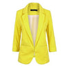 Womens Blazer de mujer Womens Plus Size XS- XXL Formal Office Work Blazers Ladies Jackets Clothing Ponte Rolled Sleeves Blazer