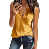 Womens Blouses Summer V Neck Shirts Sleeveless Solid Waffle Knit Loose Fitting Casual Leisure Tee Tops Футболка женская