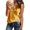 Womens Blouses Summer V Neck Shirts Sleeveless Solid Waffle Knit Loose Fitting Casual Leisure Tee Tops Футболка женская