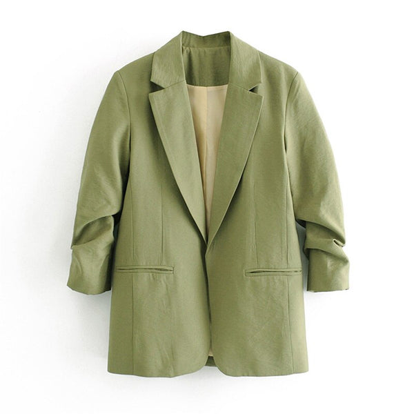 Womens Business Suits Blazer Spring Autumn All-match women Blazers Jackets Short Slim Three Quarter Sleeve Blazer Women Suit