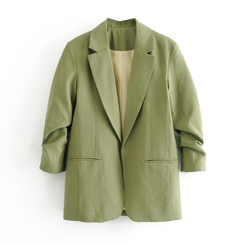 Womens Business Suits Blazer Spring Autumn All-match women Blazers Jackets Short Slim Three Quarter Sleeve Blazer Women Suit