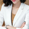 Womens Business Suits Spring Autumn Elegant One Button Slim Office Female Blazers Jackets Short Casual Women Tops Y120