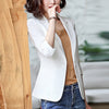 Womens Business Suits Spring Autumn Elegant One Button Slim Office Female Blazers Jackets Short Casual Women Tops Y120